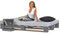 sunnypillow Palettenbett aus Holz Holzbett 200x200 cm Grau Massivholzbett Bett aus Paletten Palettenmöbel Fichte europalette Anthrazit 80 90 100 120 140 160 180 200 220 240 x 200cm