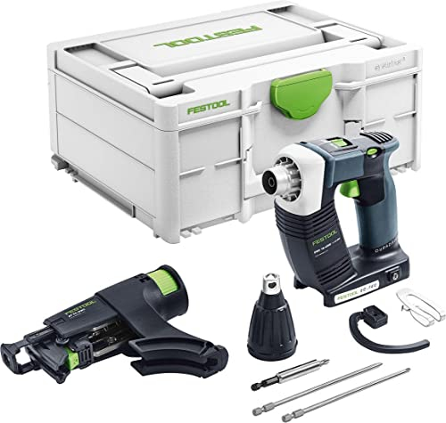 Festool Akku-Bauschrauber DWC 18-4500 Basic DURADRIVE (mit Magazinvorsatz, Tiefenanschlag, Gerüsthaken, Magnetbithalter, Bits, Gürtelclip), im Systainer