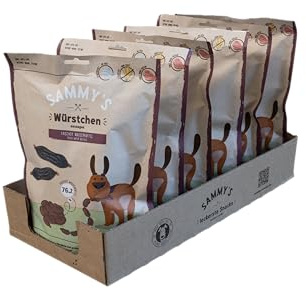 Sammy's Salchichas, búfalo de Agua, Snack jugoso para Perros con Mucha Carne Fresca, 6 x 240 g