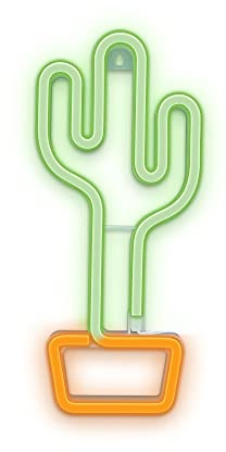 Forever Light Neon LED Decorazione,USB, segno luminoso, illuminazione, per soggiorno, Festa, Camera da letto (Cactus)