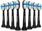 Trustnice Ersatzbürsten Kompatibel mit Philips Sonicare Medium Bürstenköpfe für Sonicare Snap-on-Bürstenmodell, 8 Stück (Schwarz)