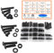 HVDHYY M5 M6 M8 Schrauben und Mutter Set Schrauben Kohlenstoffstahl Schrauben Schwarz Maschinenschrauben Schraube Muttern und Unterlegscheiben Sortiment Kit Rundkopf mit Aufbewahrungsbox 310Stück