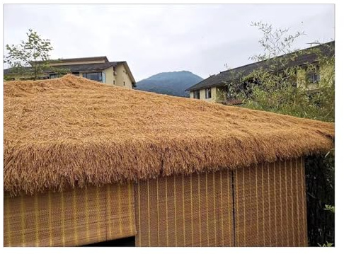 Gazebo in paglia artificiale, copertura per patio, 3 x 6 m, ignifugo, per tetti e altro