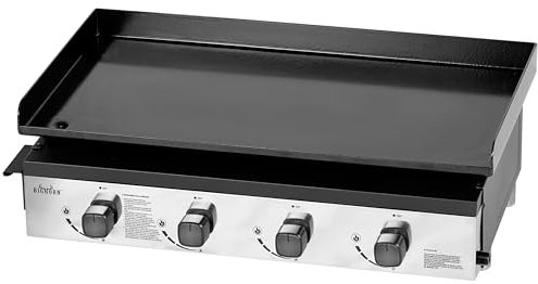 BIGHORN Plancha Grill - Barbacoa de gas – Tabletop – Portátil – 4 Quemadores