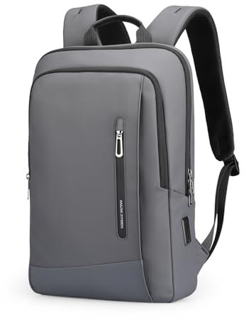 MARK RYDEN City Rucksack Herren, Mehrfachtasche Leichter Rucksack mit USB-C, Rucksack Männer Arbeit, Pendeln Laptop Rucksack mit 15.6 zoll Computerfach - Grau
