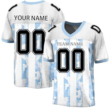 Rugby Training Top Personalized Rugby Jersey for Women Girls Custom American Football Jerseys with Name Number Team Logo White