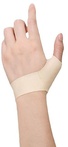 2 Stück-Daumensattelgelenk Bandage – Elastische Daumenbandage für Damen & Herren, Kompressionshandschuhe Damen, Weiches Gewebe, Schutz & Stabilisierung, (M, Hautfarbe)