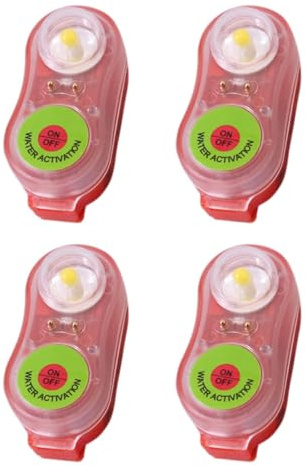 Reinscer 4X Rettungsweste, LED-Licht, Lebensrettende Weste mit, zum im Wasser im Notfall