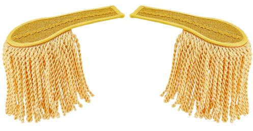 SUPERFINDINGS 2 st 250 mm avtagbar tyg tofs axel ringmaster pompon epauletter guldkedjemärke brosch för kostymtillbehör
