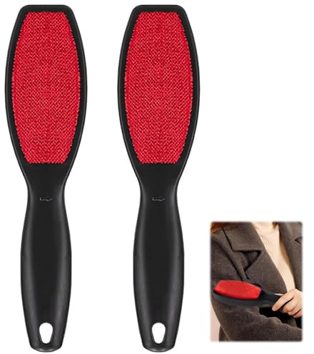 Tarqite 2pcs Double Sided Lint Brush, Clothes Brush for Pet Hair, Lint Remover Fabric Cleaner Brush for Clothes, Upholstery, Coats, Furniture