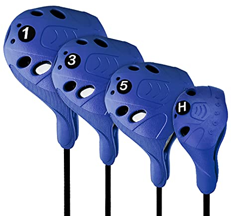 PGM Golfschlägerhaube für 4-fädige Fahrer, Fairway-Woods, Hybrid-Golfschlägerhaube mit Nr. Pins passend für übergroße Rechtshänder, waschbarer Bezug für alle Marken, Geschenk für Familie