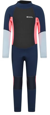 Mountain Warehouse Kids Full Wetsuit - 2mm Thickness, UPF50+ Sun Protection, Neoprene Children's Wetsuit, Flat Seams & Easy Glide Zip Swimming Wetsuit Bright Pink Kids Size 7-8 Years