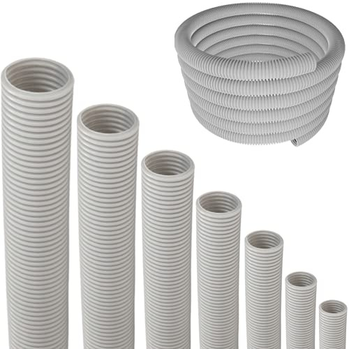 Universeller Flexibles Wellrohr Härtedruck 320N | Länge: 5 10 25 oder 50 m Kabelschutz Schutz Rohr ungeschlitzt Auswahl: (Ø 14,1 mm innen/Ø 20 mm außen / 10m Meter)