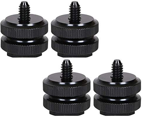 Zunedhys Kamera Blitzschuh Halterung Für 1/4 20 Stativ Schraube Adapter, Blitzschuh Halterung Für DSLR Kamera Ausrüstung (4Er Pack)