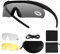 Feyachi Safety Glasses, Tactical Shooting Glasses with 3 Interchangeable Lens, Safety Sunglasses, Clear Cycling Glasses, Eye Protection Impact Resistant for Work, Hunting, Fishing, Cycling