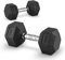 Technofit Hex Hantel aus Gummi - Hexagon-Kompakthantel für Krafttraining, Fitness, Muskelaufbau, Bodybuilding - 1 x 20 kg Einzeln