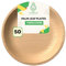 U'reca Organics Eco-Friendly Areca Palm Leaf Round Plates | 7 - Pack of 50 | Suitable for Café Menus, Bakeries & Party Snacks | Compostable, Tree-Free, Leakproof