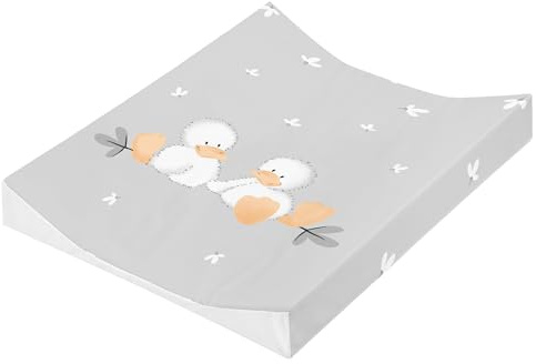 Julius Zöllner Babyskötdyna 50 x 65 cm, mjuk skötbädd av folie, vattentät och tvättbar – tillverkad i Tyskland, Oeko-Tex Standard 100, kvadratisk