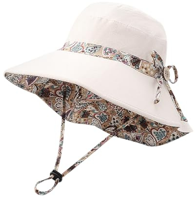 ZGDEIWGF 1 sombrero de pescador de doble cara, sombrero para el sol con ala grande, sombrero de sol al aire libre para mujer, sombrero de sol de ciclismo de verano, sombrero de playa plegable con ala