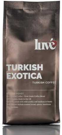 Luve Turkish Exotica Ground Coffee 200g with Spices, Hazelnut & Chocolate Notes – Medium Roast 100% Arabica – Fresh Roasted UK – Sweet & Aromatic Premium Blend