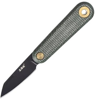 Sanrenmu Couteau de poche pour EDC, couteau pliable de 3,8 cm avec lame en acier 12C27 petit couteau utilitaire 325S (vert)