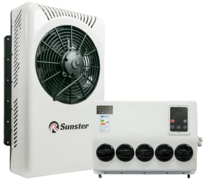 Sunster Auto Klimaanlage Kit, DC 12V Wohnwagen Klimaanlage, Split Klimaanlage Kühlsystem für das Parken großer LKW, Autos und Busse