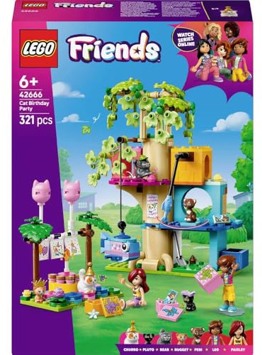 LEGO 42666 Friends Katzengeburtstagsparty & Baumhaus