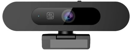 4K Webbkamera Automatisk streaming WDR, inramning, Dator PC USB-kamera med mikrofoner for Zoom/Teams/OBS