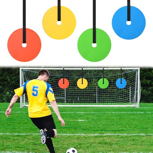 4 stycken fotbollsmål – 15 cm skivor målnät fotbollsmål med justerbara, för skytte, förbättra noggrannhet och rörlighet, för hockey, fotboll, baseboll