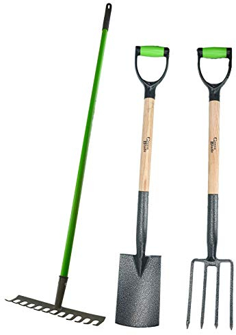 Fourche Bêche râteau frontière Jardin jardiniers du Sol PVC Solides poignées en Acier au Carbone