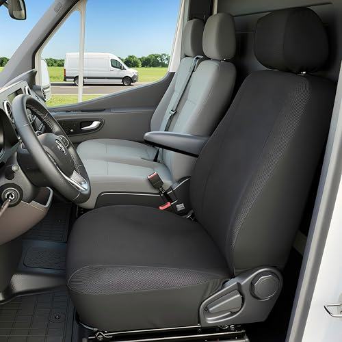 Walser Transporter Sitzbezüge Auto für Ford Transit Connect, 1 Einzelsitz vorne (Aussparung Armlehne rechts), Auto Sitzbezüge aus Stoff Sitzschoner Auto, Auto Sitzauflagen Set für Van