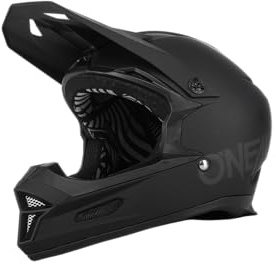 O'NEAL | Mountainbike-Helm | MTB Downhill | Robustes ABS, Ventilationsöffnungen für Luftstrom & Kühlung, ABS Außenschale | Fury Helmet SOLID | Erwachsene | Schwarz | Größe M