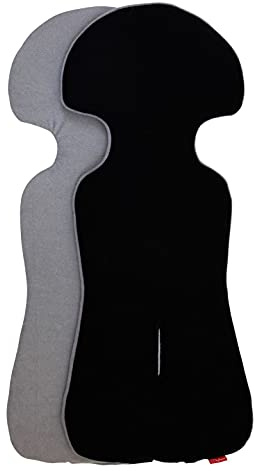 ByBoom Basics Baby sittdyna, sittkudde 77 x 32 cm, bomulls- och frottésida, för babystol, bilstol (t.ex. Maxi-Cosi, Britax-Römer, Cybex), barnvagn, Buggy, cykelvagn – tillverkad i EU