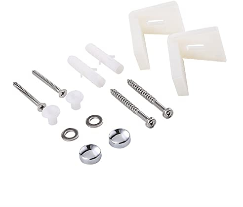 Cheeroyal Angled Floor Bathroom WC Toilet Pan/Bidet Side Fixing Bathroom Fitting Kit Screws Brackets