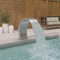 KOIECETA Pool-Wasserfall Schwalldusche Mit LED Edelstahl Schwallbrause Pool Wasserschwall Schwimmbad Wasserfontäne Wasserspiel Schwimmbecken Pool Fontäne mit Zubehör