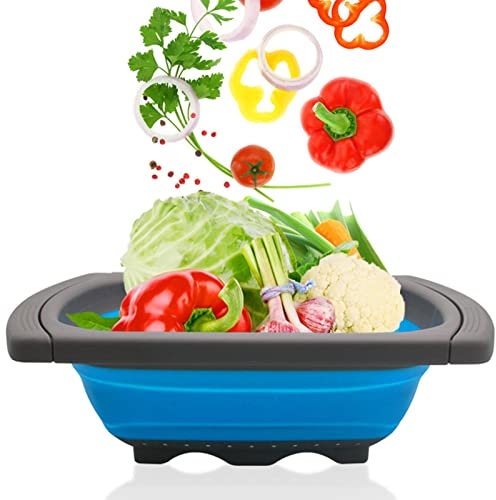 FacynPassoire Passoire Pliable - Panier passoire Pliable,Passoires Extensibles Et Passoires Alimentaires, Vidange Pliant Rectangulaire pour Pâtes Fruits