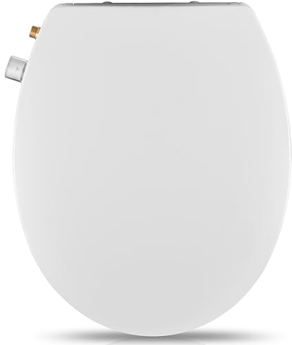 SAMODRA Abattant WC Forme O Bidet Cuvette Toilette Seat Cuvette Toilette Lunette Bidet Toilettes WC Avec Frein De Chute Lavage Des Hanches, Lavage FéMinin & Auto - Nettoyage (Forme O)