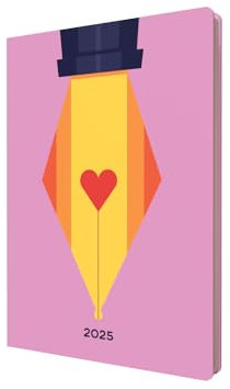 Collins Peace, Love & Understanding 2025 Planner - A5 Week to View Diary - Pink - (E-PLU153.FP-25) - Stylish Weekly Eco Diary with Recycled Paper