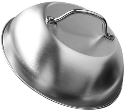 ORFOFE Coperchio Per Padella in Acciaio Coperchio Portatile Multifunzione Accessorio Per Cucina Resistente Facile Da Pulire Maniglia Per Presa Comoda