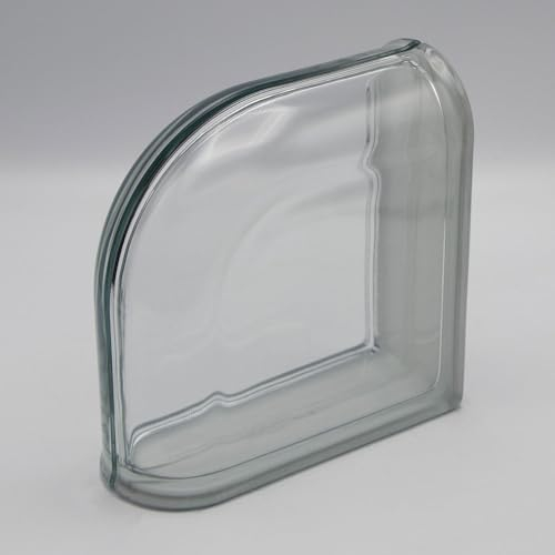 Fuchs Design Glasbaustein Vollsicht klar, Doppel-Endstein, 19x19x8 cm - 1 Stück