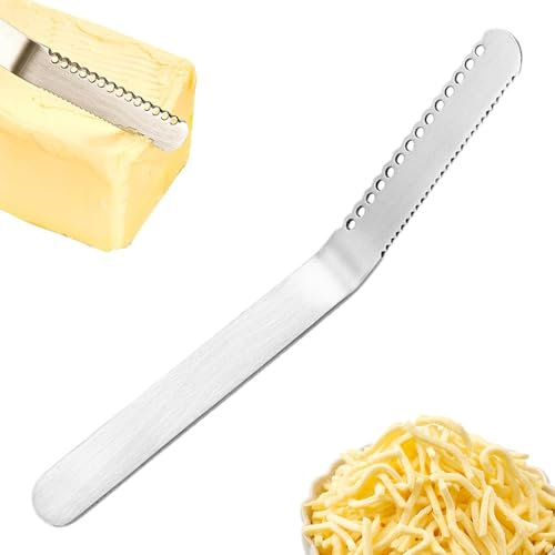 Butterverteiler aus Edelstahl,Buttermesser - Butterstreuer für Lebensmittel - Spülmaschinenfeste, multifunktionale Küchenhelfer, Hobel, Streuer aus Edelstahl für Butter, Käse, Sandwiches, Marmelade