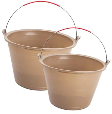 Hemobllo 2pièces Seaux De Construction Renforcé pour De Ciment Boue Seaux Multipurpose avec Design Pratique Et