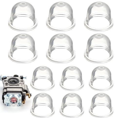 SIGANDG 12 PièCes Poire D'AmorçAge Debroussailleuse, 22mm/19mm Pompe Amorcage Debroussailleuse, pour Tondeuse, Machine de haie,Scie à Essence, Ampoule d'amorce de Carburant de Ventilateur