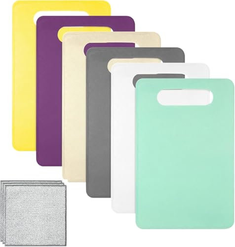 Set de 6 Planches à Découper Petite Planche à Découper Planche à Petit-déjeuner Antidérapante 29 x 19 cm Planche de Cuisine pour Légumes Fruits Viande Pain Sans BPA