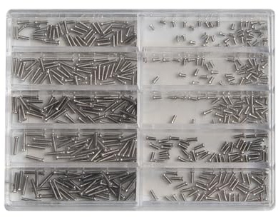 Små glasögonskruvar – kit 500 delar i metall | vattentäta självgängande skruvar | sortiment av elektroniska reparationer tillbehör precision optiska klockverktyg