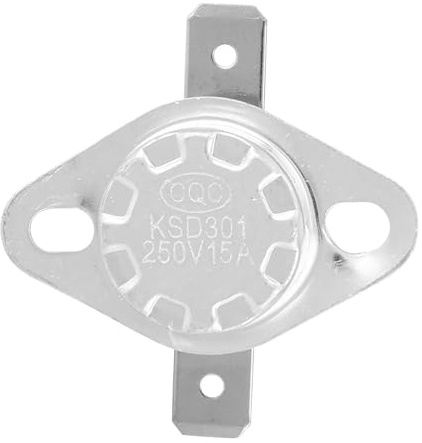 CHICIRIS Termostatbrytare Slitstark Metall 5 St Set för Temperaturkontroll i Hushållsapparater, 15A för Mikrovågsugnar, Vattenautomater, Normalt Stängd Strömbrytare (#26)