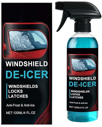 Moxeupon Spray Dégivrant pour Voiture - 120ml Protection pour Vitres - Antigel Rapid pour Carrosserie,pour Auto Camion Camping-Car Pare-Brise Rétroviseur Portes et Serrures