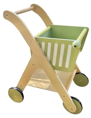 PUXZYAX Carrello della spesa per bambini durevole, giocattolo, carrello in legno, casetta da gioco, opportunità di divertimento creativo, della spesa per
