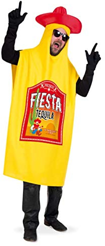 KarnevalsTeufel Kostüm Tequilaflasche für Erwachsene Ganzkörperkostüm Mexiko Karneval Mottoparty