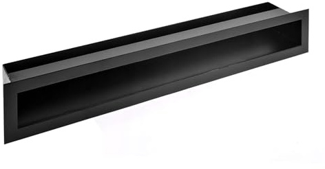 ADGO Eldstadsnät Svart – Modern Metallisk Eldstadsskärm 100 x 600 mm Pulverlackerad